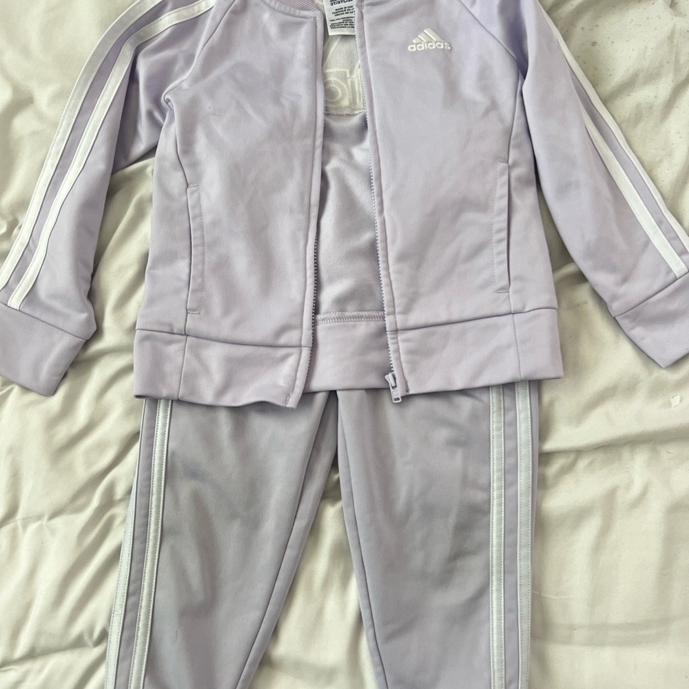 Adidas Lilac Tracksuit Set